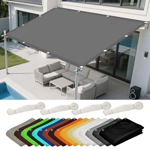 Sonnensegel Rechteckig 1.5 x 3.8 m Rechteckig Wasserdicht 98% UV Schutz Schattiernetz mit Ösen Segeltuch 4 × 1.5 M Seile für Terrasse Garten, Hellgrau Sonnensegel Rechteckig 1.5 x 3.8 m Rechteckig Wasserdicht 98% UV Schutz Schattiernetz mit Ösen Segeltuch 4 × 1.5 M Seile für Terrasse Garten, Hellgrau von LISANSAN