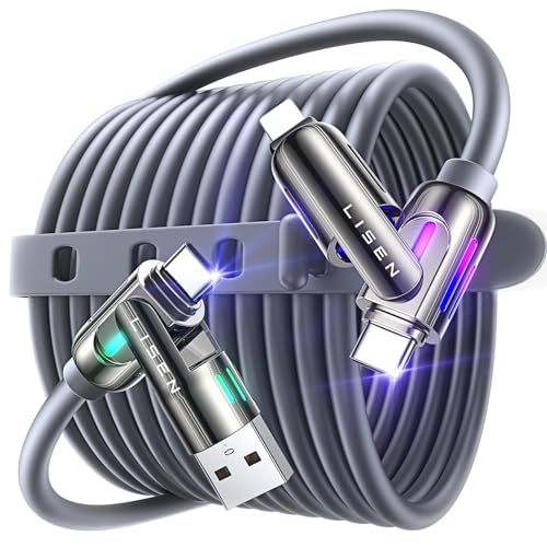 LISEN 4 in 1 Multi Ladekabel, Universal Ladekabel Mehrfach Anschlüsse mit USB C/A/Lightning, 240W USB C Schnellladekabel mit Licht für iPhone 16e 16 15 14 Pro/MacBook/iPad/Samsung S25/Switch PS5, 2M LISEN 4 in 1 Multi Ladekabel, Universal Ladekabel Mehrfach Anschlüsse mit USB C/A/Lightning, 240W USB C Schnellladekabel mit Licht für iPhone 16e 16 15 14 Pro/MacBook/iPad/Samsung S25/Switch PS5, 2M von LISEN