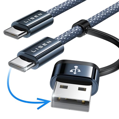 LISEN 3-in-1USB C Kabel 60W PD 3.0, USB C Ladekabel mit USB Adapter, USB C auf USB Ladekabel schnellladekabel USB C iPhone 16 15, Samsung Galaxy S24, MacBook Pro/Air, iPad Pro, Android, 1M LISEN 3-in-1USB C Kabel 60W PD 3.0, USB C Ladekabel mit USB Adapter, USB C auf USB Ladekabel schnellladekabel USB C iPhone 16 15, Samsung Galaxy S24, MacBook Pro/Air, iPad Pro, Android, 1M von LISEN