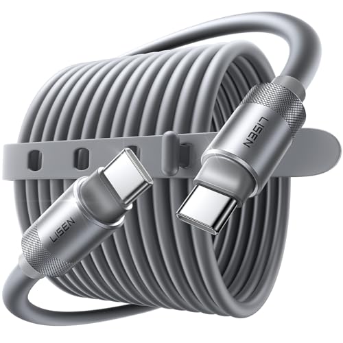 LISEN USB C auf USB C Kabel, 100W Chubby Kabel für iPhone 16e 16 15 14 Pro/MacBook/iPad/ S25/Switch PS5 von LISEN