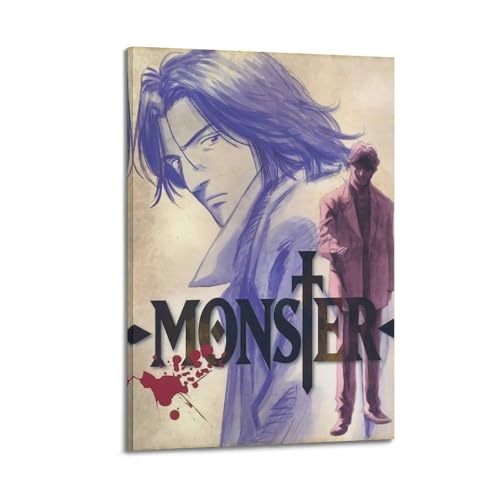 LISHDUNS Monster-Anime-Poster, Schlafzimmer, Wohnzimmer, Wanddekoration, Poster, Ästhetik, Art-Deco, 30 x 45 cm, Rahmenstil von LISHDUNS