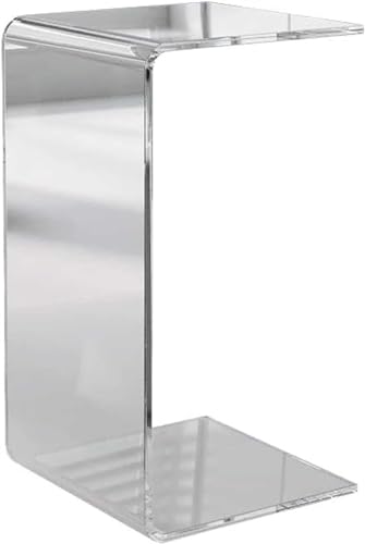 C-förmiger Beistelltisch aus Acryl für das Wohnzimmer. Durchsichtiger nordischer Beistelltisch mit minimalistischem Design. Leichter, luxuriöser, rechteckiger Eck-Snackti C-förmiger Beistelltisch aus Acryl für das Wohnzimmer. Durchsichtiger nordischer Beistelltisch mit minimalistischem Design. Leichter, luxuriöser, rechteckiger Eck-Snackti von LISHEUK
