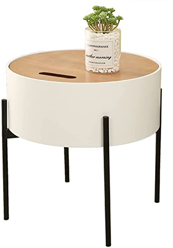 LISHEUK Beistelltisch Wohnzimmer, Sofa-Beistelltische, Kleiner Couchtisch Mit Stauraum, Einfacher Nachttisch Für Schlafzimmer, Moderner Nordischer Snacktisch Büro Für Kleine Räum von LISHEUK