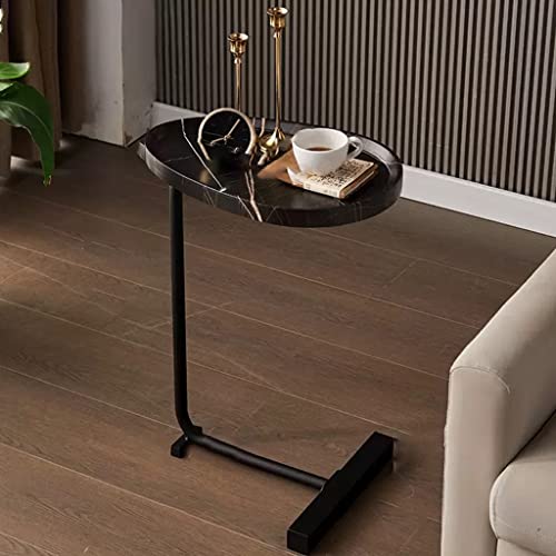 LISHEUK Beistelltisch im Retro-Stil mit Metallrahmen für Sofa und Bett, Beistelltisch für Wohnzimmer und Schlafzimmer, schwarzer moderner Couchtisch, Nachttisch für Laptop (/Schw LISHEUK Beistelltisch im Retro-Stil mit Metallrahmen für Sofa und Bett, Beistelltisch für Wohnzimmer und Schlafzimmer, schwarzer moderner Couchtisch, Nachttisch für Laptop (/Schw von LISHEUK