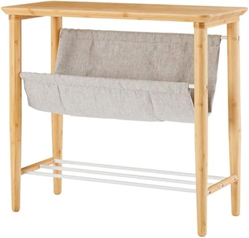 LISHEUK Beistelltisch mit rechteckiger Tischplatte, Birkenholzmaterialien, Beistelltisch/Couchschreibtisch/Konsolentisch mit Aufbewahrungstasche für Bett, Sofa, Essen, Schreiben, LISHEUK Beistelltisch mit rechteckiger Tischplatte, Birkenholzmaterialien, Beistelltisch/Couchschreibtisch/Konsolentisch mit Aufbewahrungstasche für Bett, Sofa, Essen, Schreiben, von LISHEUK