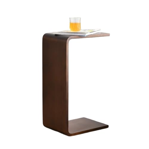 LISHEUK Couchtisch aus Massivholz für Zuhause, tragbarer Balkon, Bett, Teetisch, Sofa, Beistelltisch, Ecktisch, einfacher Couchtisch für Wohnzimmer und Schlafzimmer (braun) von LISHEUK