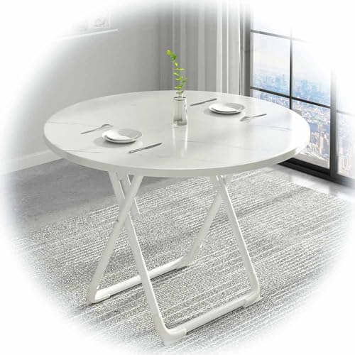 LISHEUK Klappbarer runder Tisch, tragbarer Gartentisch, Kleiner Esstisch, multifunktionaler Couchtisch für Wohnzimmer, Terrasse, Küche von LISHEUK