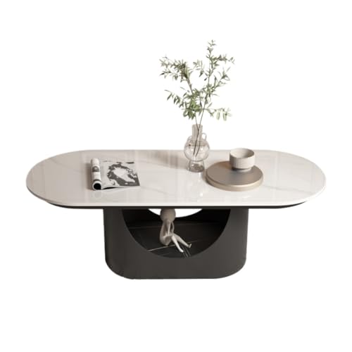 LISHEUK Luxuriöser weißer Couchtisch für Wohnzimmersofa. Modernes minimalistisches Design für kleine Wohnungen. von LISHEUK