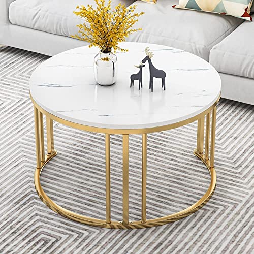 LISHEUK Moderne Couchtischmöbel, runder Beistelltisch, Kunstmarmorplatte, Metallrahmen, Sofa, Tee, Beistelltisch, Eck-Laptop-Schreibtisch, platzsparend, für Zuhause, Esszimmer, W LISHEUK Moderne Couchtischmöbel, runder Beistelltisch, Kunstmarmorplatte, Metallrahmen, Sofa, Tee, Beistelltisch, Eck-Laptop-Schreibtisch, platzsparend, für Zuhause, Esszimmer, W von LISHEUK