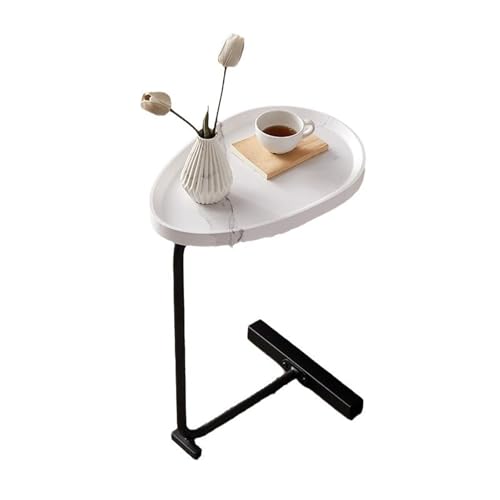 LISHEUK Moderner C-förmiger Beistelltisch mit Metallrahmen, Perfekter Nachttisch oder Sofatisch für Schlafzimmer oder Wohnzimmer in kleinen Räumen, Walnussfarbe LISHEUK Moderner C-förmiger Beistelltisch mit Metallrahmen, Perfekter Nachttisch oder Sofatisch für Schlafzimmer oder Wohnzimmer in kleinen Räumen, Walnussfarbe von LISHEUK