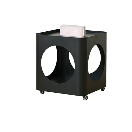 LISHEUK Moderner Couchtisch mit Stauraum und Rollen, doppelschichtiger quadratischer Beistelltisch für Wohnzimmer, Schlafzimmer und Balkon, einfache Montage, Schwarz LISHEUK Moderner Couchtisch mit Stauraum und Rollen, doppelschichtiger quadratischer Beistelltisch für Wohnzimmer, Schlafzimmer und Balkon, einfache Montage, Schwarz von LISHEUK