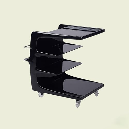 LISHEUK Moderner schwarzer Beistelltisch mit Armlehnen und doppelseitigem Stauraum. Kleiner Couchtisch auf Rollen, ideal für kleine Räume LISHEUK Moderner schwarzer Beistelltisch mit Armlehnen und doppelseitigem Stauraum. Kleiner Couchtisch auf Rollen, ideal für kleine Räume von LISHEUK