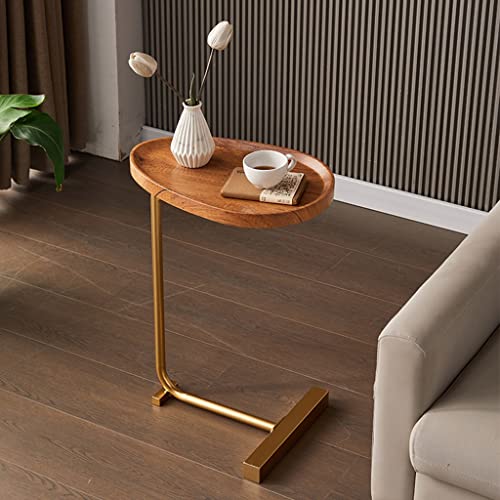 LISHEUK Retro-Beistelltisch mit Metallrahmen, für Schlafsofa, Schwarz, Beistelltisch, Nachttisch, Nachttisch für Wohnzimmer, Schlafzimmer von LISHEUK