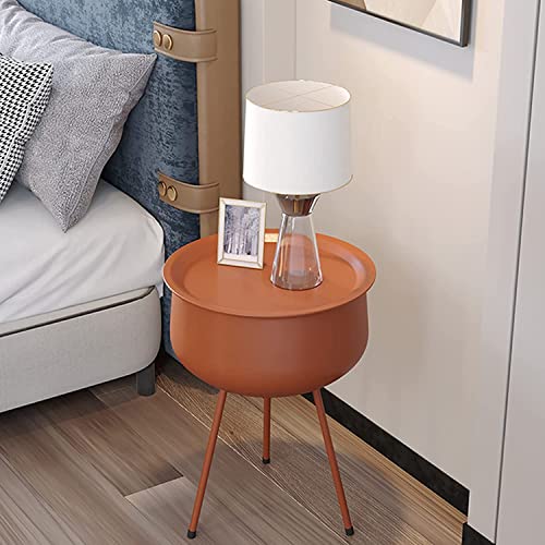 LISHEUK Runde Couchtische, mit Stauraum Beistelltisch Moderner Nachttisch Wohndekoration Moderner Stil Sofa Beistelltisch,Orange LISHEUK Runde Couchtische, mit Stauraum Beistelltisch Moderner Nachttisch Wohndekoration Moderner Stil Sofa Beistelltisch,Orange von LISHEUK