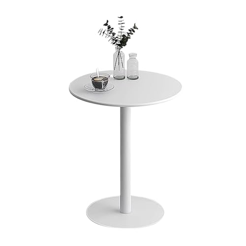 Moderner, runder Stehtisch in Weiß für Wohnzimmer und Küche, Kleiner Couchtisch mit elegantem Design, Akzenttisch für Sofa, Beistelltisch für Snacks an Theke, Bistro, Kne Moderner, runder Stehtisch in Weiß für Wohnzimmer und Küche, Kleiner Couchtisch mit elegantem Design, Akzenttisch für Sofa, Beistelltisch für Snacks an Theke, Bistro, Kne von LISHEUK