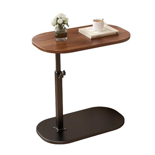 Moderner Kleiner Couchtisch in C-Form, höhenverstellbar, um 360° drehbar, unter der Couch, Tisch für Schlafsofa, Badewanne, C-förmiger Beistelltisch (A45 x 30 cm) von LISHEUK