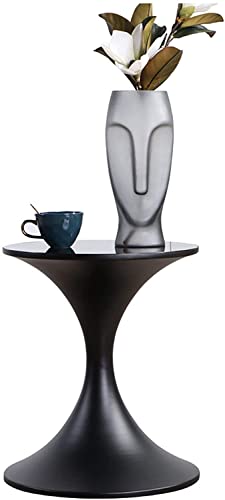 Sofa-Beistelltische, Kleiner Beistelltisch aus gehärtetem Glas, kreativer runder Couchtisch, Leichter Luxus-Nachttisch für Schlafzimmer-Ecktisch, Snacktisch, für Wohnzimm von LISHEUK