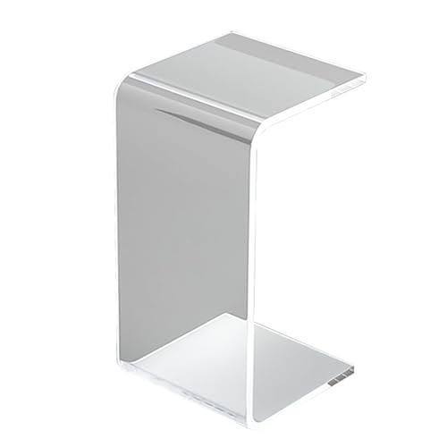 Transparenter Nachttisch aus Acryl, moderner Beistelltisch aus Holz für Wohnzimmer und Schlafzimmer, Leichter Nachttisch und Sofa-Beistelltisch mit Stauraum, 20 x 30 x 40 von LISHEUK