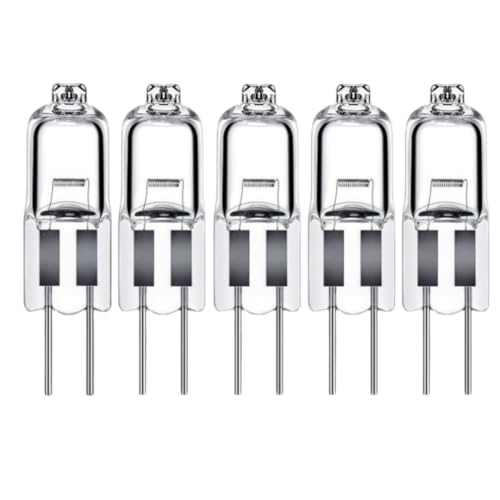 LISOCLU G4 Halogenlampen 6v 12v 24v 110v 220v 5w 10w 20w 28w 35w 40w 50w Warmweiß 3000k Dimmbare,g4 Halogenlampen Für Dunstabzugshauben Küchen Wohnzimmer Schlafzimmer(12V-50W/5PCS) von LISOCLU