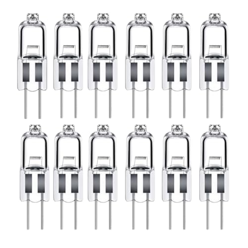 LISOCLU G4 Halogenlampen 6v 12v 24v 110v 220v 5w 10w 20w 28w 35w 40w 50w Warmweiß 3000k Dimmbare,g4 Halogenlampen Für Dunstabzugshauben Küchen Wohnzimmer Schlafzimmer(12V-5W/12PCS) von LISOCLU