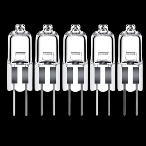 LISOCLU G4 Halogenlampen Warmweiß 3000k Dimmbare – Optimiere Dunstabzugshauben, Küchen, Wohnzimmer Und Schlafzimmer Mit 5pcs Für Perfekte Lichtverhältnisse!(10W/6V) von LISOCLU