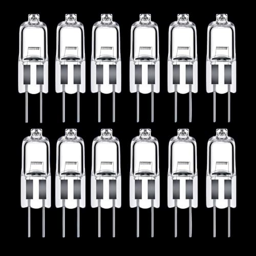 LISOCLU G4 Halogenlampen Warmweiß 3000k Dimmbare – Perfekt Für Dunstabzugshauben, Küchen, Wohnzimmer Und Schlafzimmer! 12pcs(20W/24V) von LISOCLU