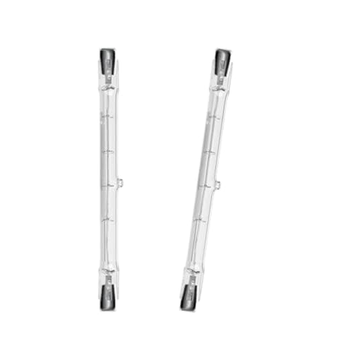LISOCLU R7S Halogenlampen 100W 200W 300W 400W 1000W 1500W Sicherheitslampe 4000lm Warmweiß 2800K 110V 78mm 118mm 189mm 254mm 360 Grad dimmbar Lig(2 Stück) 254 MM-1000 0 Watt von LISOCLU