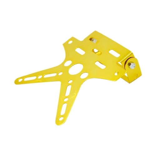Motor Kennzeichenhalter Universal 1 Stücke Legierung Motorrad Kennzeichen Halter Halterung Aluminium Eingestellt Registrierung Nummer Platte Abdeckung(Yellow) von LISROEU