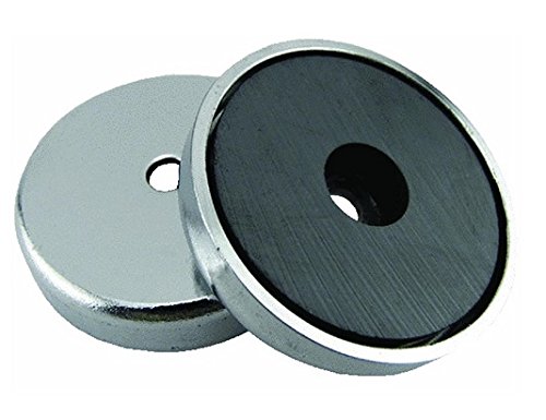 2 Stück Rundmagnet 31 x 4,55 mm bis 5 kg starker Magnet rund mit Mittellochbohrung 3 mm von LISSEK