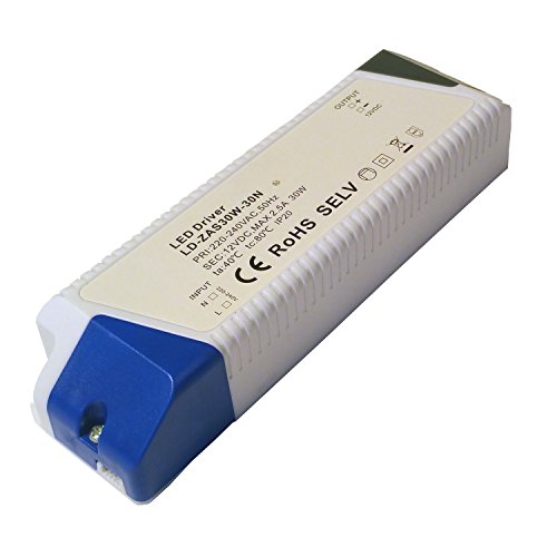 Lissek Led Trafo 230V (AC) auf 12V (DC) 30W 2,5A Driver Leuchtmittel Transformator Für G4 MR11 MR16 GU5.3 LED Birne sowie Lichtstreifen Treiber [Energieklasse A+]l nur 31mm Hoch von LISSEK