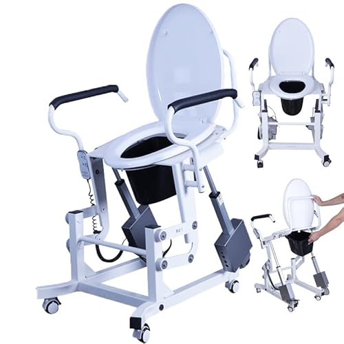 Beweglicher Elektrischer Toilettenstuhl Mit Abnehmbarem Toiletteneimer + Fernbedienung, Automatischer Toilettenstuhl-Aufsteller (Hubhöhe 45–75 Cm), Tragkraft: 150 Kg von LISTaRSw