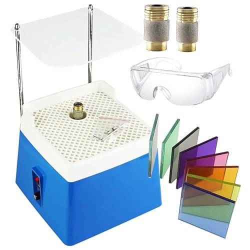 Buntglas-Schleif-Starter-Set, Mit 5/8" Und 1" Diamant-Schleifbits, Wasserbett-Design, Brille + Augenschutz-Schallwand, Zum Formen Von Keramikglas,Blue Buntglas-Schleif-Starter-Set, Mit 5/8" Und 1" Diamant-Schleifbits, Wasserbett-Design, Brille + Augenschutz-Schallwand, Zum Formen Von Keramikglas,Blue von LISTaRSw