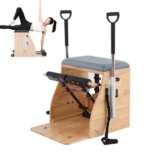 Pilates-Stuhl, Professionelles Stabilitäts-Pilates, Pilates-Reformer Für Zuhause, Professionelle Ausrüstung Für Pilates-Stuhl Mit Griffen, Für Zuhause Und Das Studium,Grey Pilates-Stuhl, Professionelles Stabilitäts-Pilates, Pilates-Reformer Für Zuhause, Professionelle Ausrüstung Für Pilates-Stuhl Mit Griffen, Für Zuhause Und Das Studium,Grey von LISTaRSw
