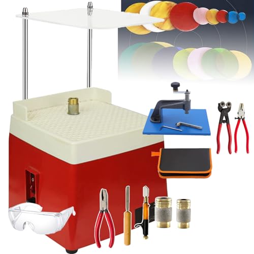 Premium-Buntglas-Start-up-Set – Kreisschneider-Werkzeugset, Mit Glasschleifer, 5/8-Zoll- Und 1-Zoll-Schleifer-Bits, Augenschutz-Ablenkblech, Für Anfänger-Werkzeuge,Red Premium-Buntglas-Start-up-Set – Kreisschneider-Werkzeugset, Mit Glasschleifer, 5/8-Zoll- Und 1-Zoll-Schleifer-Bits, Augenschutz-Ablenkblech, Für Anfänger-Werkzeuge,Red von LISTaRSw