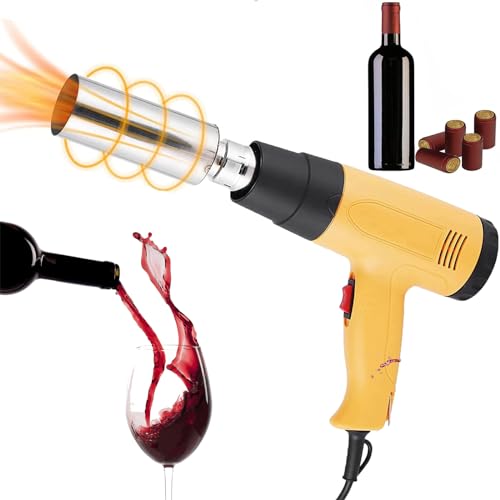 Pvc-Kapsel-Wärmeschrumpfgerät – 9 Temperatureinstellungen, 5-Cm-Handschrumpfpistole + Ergonomisches Design, Weinkapsel-Versiegelungsmaschine von LISTaRSw