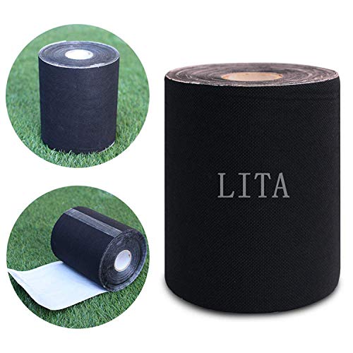LITA Kunstrasenband, selbstklebend,Doppelseitiges, synthetischer Rasen, Nahtband für Verbindung, Befestigung, grüner Rasenteppich, Verbindung von Kunstrasen-Teppich (Single-Sided, 15CM x 10M) von LITA