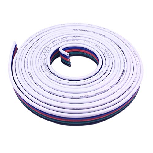 LitaElek 20m 22AWG RGBW LED Streifen Verlängerungskabel 5 polig RGBW 5050 LED Strip Extension Cable Cord LED Band Verlängerung Kabel LED Stripe Anschlusskabel 5 Pin LED Verbindungskabel Verbinder von LITAELEK