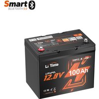 12V 100Ah Group 24 Bluetooth LiFePO4 Lithium Batterie mit 100A bms und Low-Temp-Schutz, Max.15000 Zyklen, 1280Wh, für Wohnmobile, Van, Trailer, von LITIME