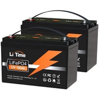 Litime - 12V 100Ah LiFePO4 Batterie Lithium Akku 100A bms 1280Wh 4000-15000 Tiefzyklus-Standby-Stromversorgung, passend für Solarenergie und von LITIME