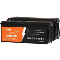 Litime - 12V 200Ah plus Akku Lithium LiFePO4 Batterie mit 200A bms, Max 2560W Ausgangsleistung, 400015000 Deep Cycles, 10 Jahre Lebensdauer, Perfekt von LITIME