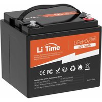 12V 50Ah Batterie LiFePO4 Akku Lithium 640Wh emit Max.15000 Zyklen und 10 Jahre Lebensdauer, Eingebautes 50A bms Ideal für Solaranlage Perfekter von LITIME