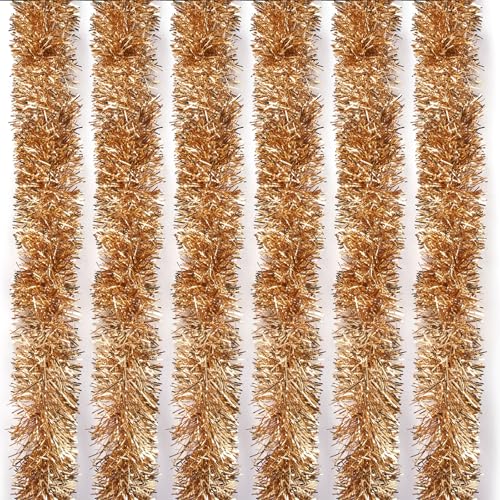 118 Fuß Champagner Gold Weihnachten Lametta Girlande Metallic Twist Girlande Glänzend Hängende Folie Lametta Banner für Weihnachtsbaum Home Office Party Dekoration 118 Fuß Champagner Gold Weihnachten Lametta Girlande Metallic Twist Girlande Glänzend Hängende Folie Lametta Banner für Weihnachtsbaum Home Office Party Dekoration von LITLANDSTAR