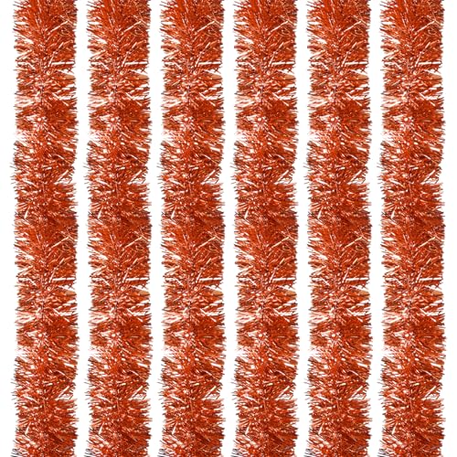 118 Fuß orange Weihnachten Lametta Girlande, Metallic Twist Girlande Glänzende hängende Folie Lametta Banner für Weihnachtsbaum Home Office Party Dekoration 118 Fuß orange Weihnachten Lametta Girlande, Metallic Twist Girlande Glänzende hängende Folie Lametta Banner für Weihnachtsbaum Home Office Party Dekoration von LITLANDSTAR
