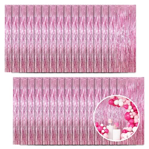 Lametta Vorhänge Rosa, 30 Stück 1x2.5M Folie Fransen Luftschlangen Deko Metallic Tinsel Vorhange Hintergrund Folien Luftschlangen für Geburtstag, Hochzeit, Weihnachten, Neujahr, Disco Party Deko Lametta Vorhänge Rosa, 30 Stück 1x2.5M Folie Fransen Luftschlangen Deko Metallic Tinsel Vorhange Hintergrund Folien Luftschlangen für Geburtstag, Hochzeit, Weihnachten, Neujahr, Disco Party Deko von LITLANDSTAR