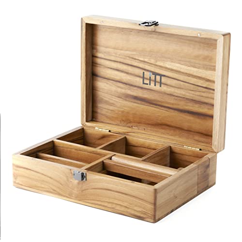 LITT Aufbewahrungsbox aus Holz, für diskrete Accessoires, handgefertigt, Organizer (ohne Schloss) von LITT