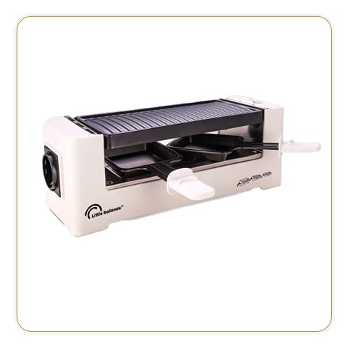 LITTLE BALANCE 8499 Jura Connect 2, Raclette 1 oder 2 Personen, Serienmontage von 3 Geräten möglich, Antihaftbeschichtung, 350 W, Weiss von LITTLE BALANCE