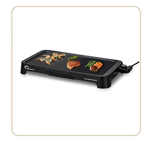 LITTLE BALANCE 8552 Easy Plancha 2000 XL, Elektrische Grillplatte 6-8 Personen, Grillfläche XXL, alle Arten von Lebensmitteln, 2000 W, schwarz von LITTLE BALANCE