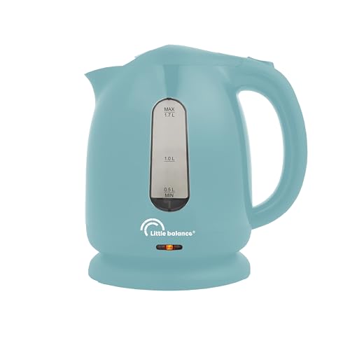 LITTLE BALANCE 8827 Happy Wasserkocher, 1,7 L, 360° Basis, automatische Abschaltung, abnehmbarer Kalkfilter, 2200 W, Smaragd von LITTLE BALANCE