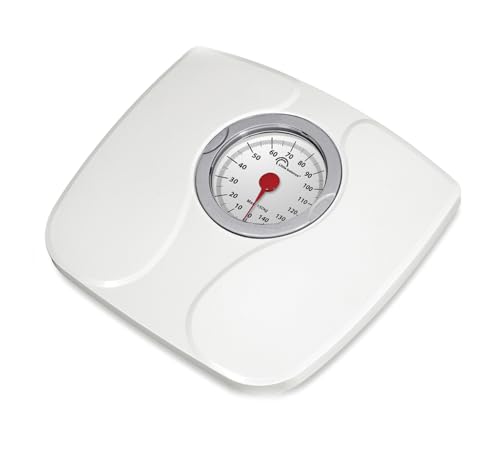 LITTLE BALANCE 8935 Comfort 150 Mechanische Personenwaage mit XL-Display, kompakte Bauform, 150 kg, Weiß von LITTLE BALANCE