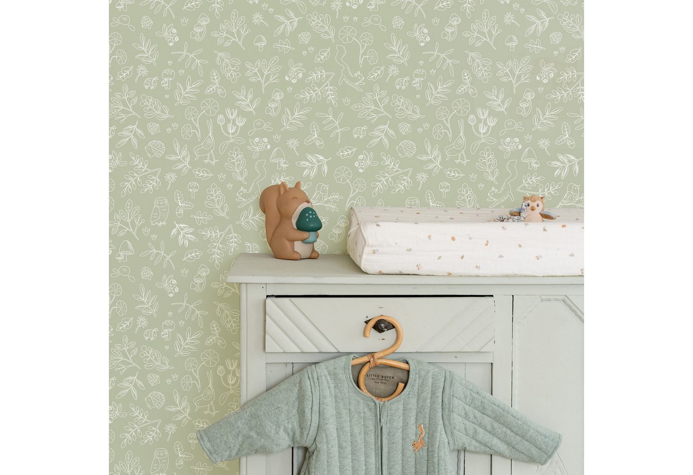 LITTLE DUTCH Vliestapete Forest Wonders, glatt, grafisch, (1 St), Design Tapeten von LITTLE DUTCH